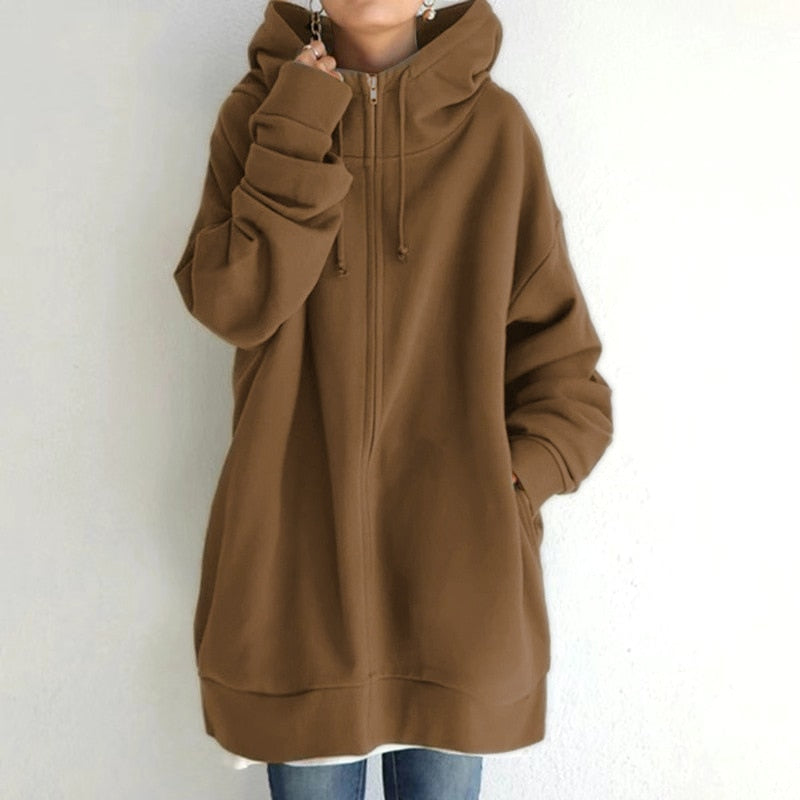 Heidi-Mode - Lange Herbst Strickjacke