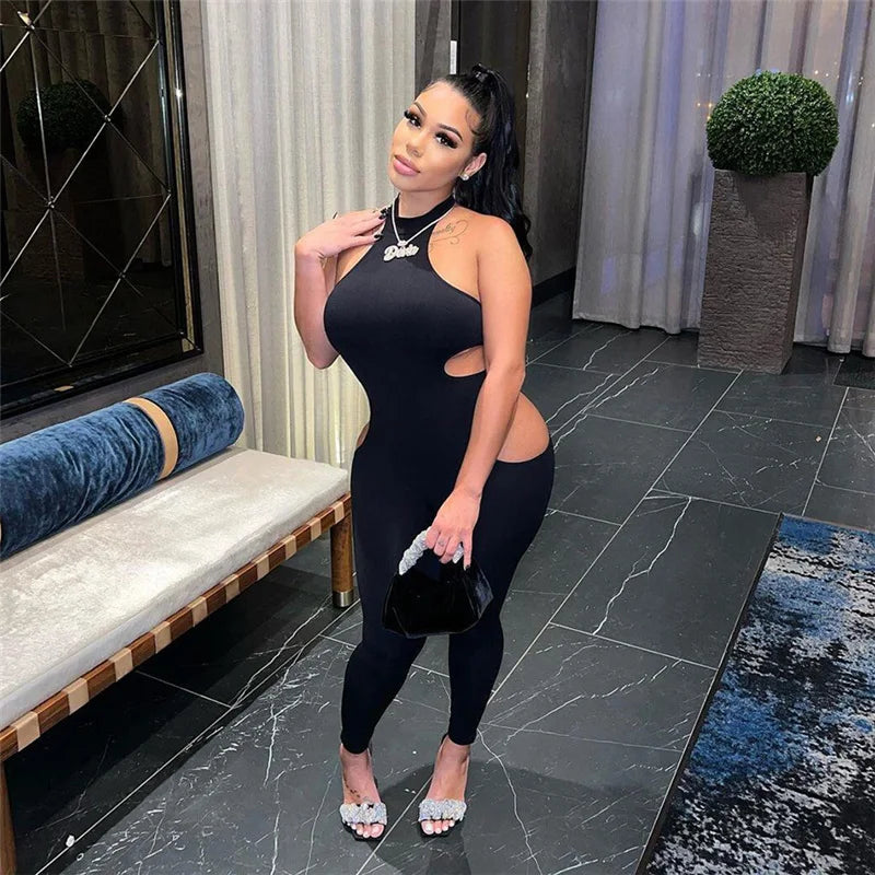 Heidi-Mode | Zwei Seitliche Hohle Schnitt Overalls