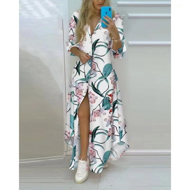 Heidi-Mode | Maxi Strandkleid mit Prints