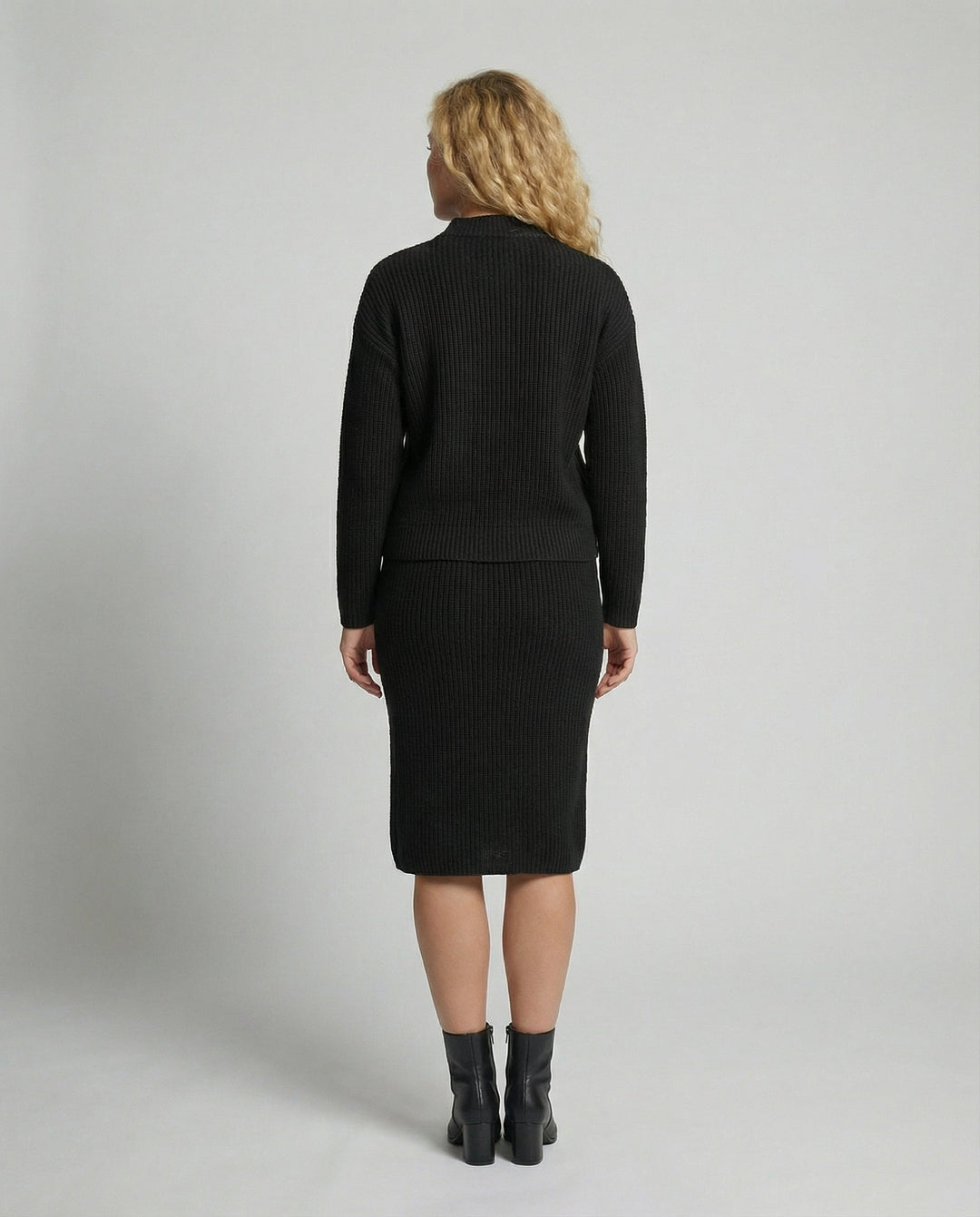 2-teiliges Damen Set aus Pullover und Rock | Heidi-Mode