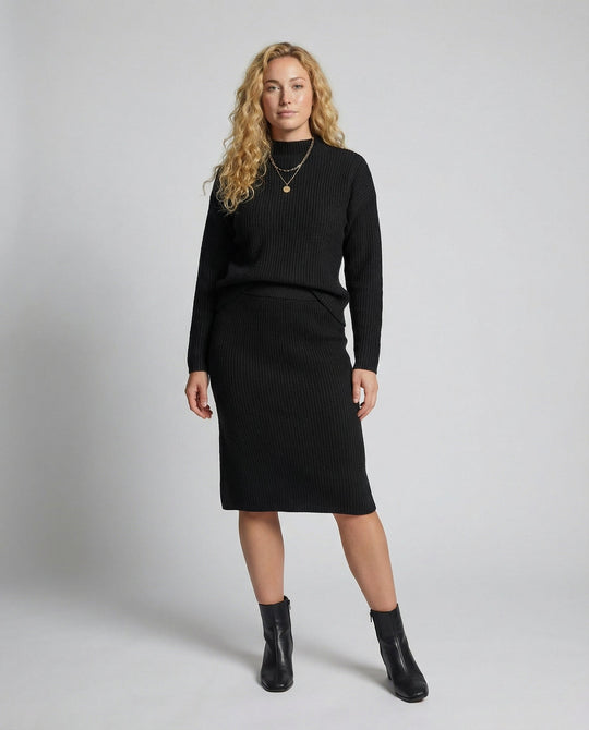 2-teiliges Damen Set aus Pullover und Rock | Heidi-Mode