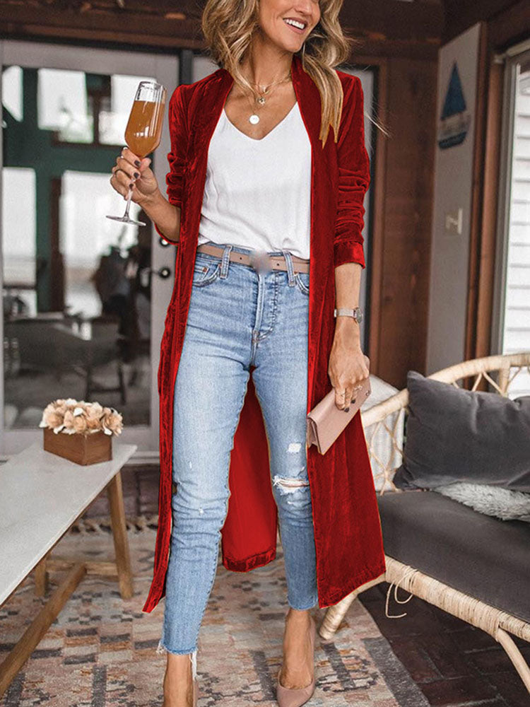 Heidi-Mode | Aufheiternde Samt Kimono Jacke My Way