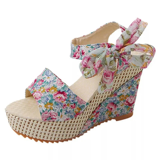 Heidi-Mode | Frauen Sandalen Schnürung Freizeit Frauen Wedges Absatz Frauen Sandalen Sommer Sandalen Fest Plattform Hohe Absätze Schuhe Frau