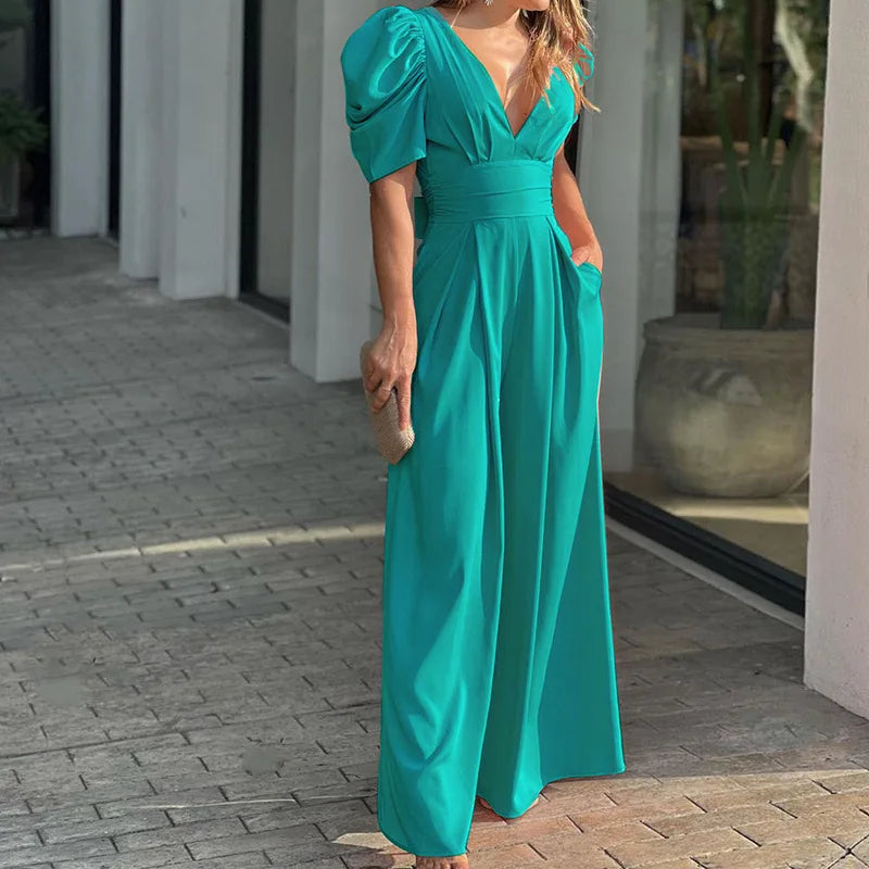 Heidi-Mode | Eleganter Jumpsuit mit Puffärmeln