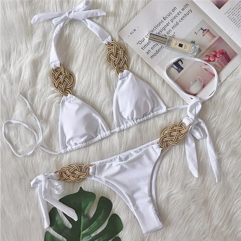 Heidi-Mode | Schwarze Sexye Bikinis Damen Badebekleidung Weiblicher Badeanzug Schwimmbekleidung Badebekleidung Brasilianisches Bikini Set Strandbekleidung Pool Badebekleidung