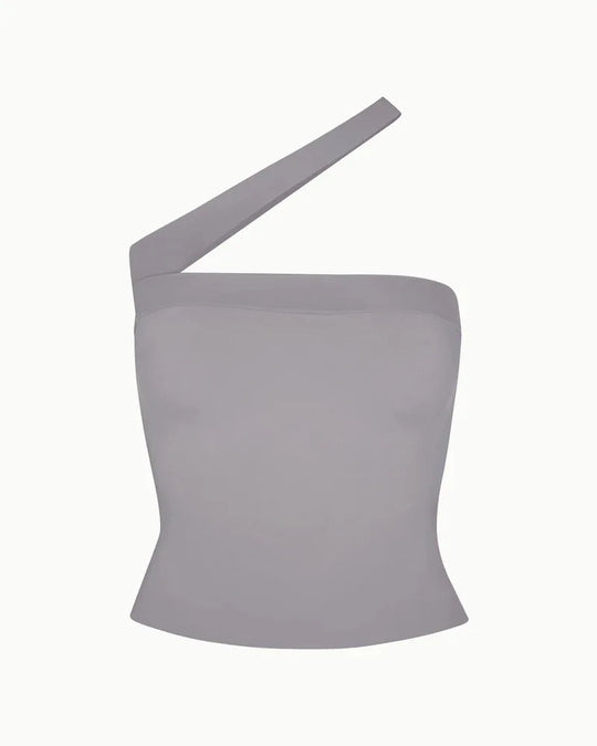 Heidi-Mode | Khy Kylie Diagonal Halterneck Weste Kurz Crop Slim Sexy Halterneck Top Frau