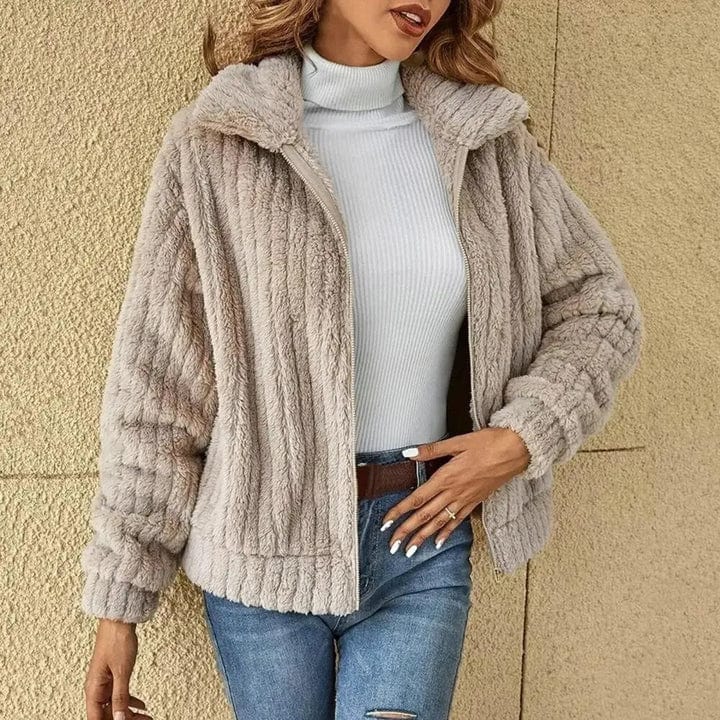 Heidi-Mode | Gerippte Jacke Schick Moderner Stil Ideal für den Winter