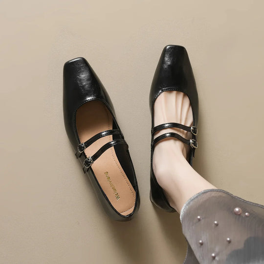 Heidi-Mode | Neue Frühling Damen Oberbekleidung Schuhe Quadrat Zehe Design Mary Jane Schuhe Damen Lässige Hohe Absätze Arbeitsboots Große Größen
