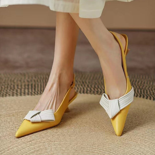 Heidi-Mode | Slingback-Pumps mit spitzer Zehenkappe