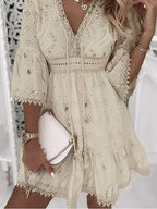Bohemian Kleid im Ibiza-Stil