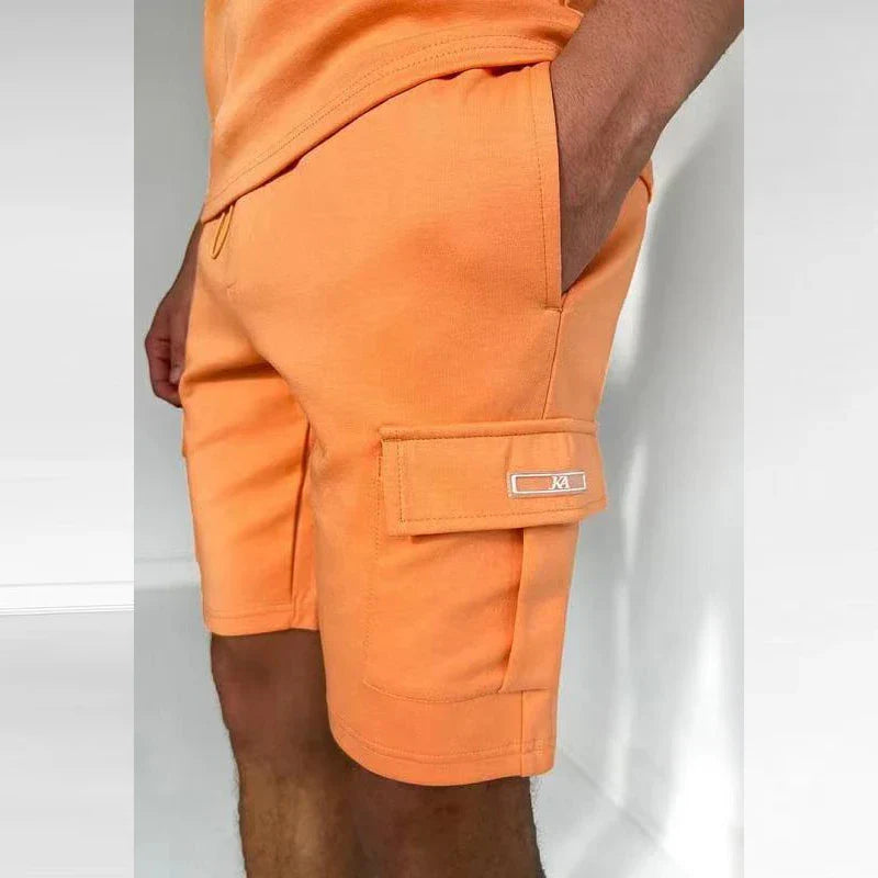 Heidi-Mode Solides Hemd Cargo Shorts