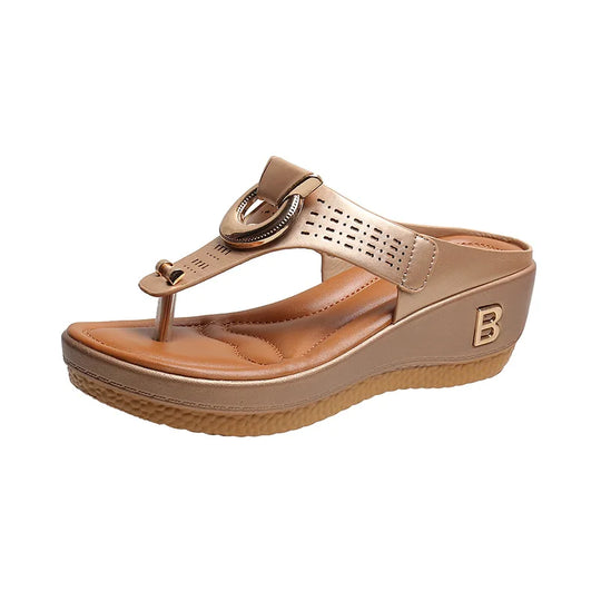 Heidi-Mode | Sommerschuhe, Große Plateausohlen, Rutschfest, Bequeme Strandschuhe