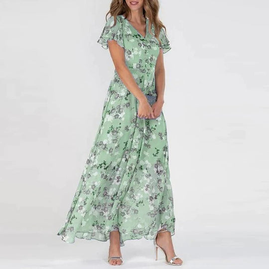 Heidi - Langes Sommerkleid mit Blumenmuster