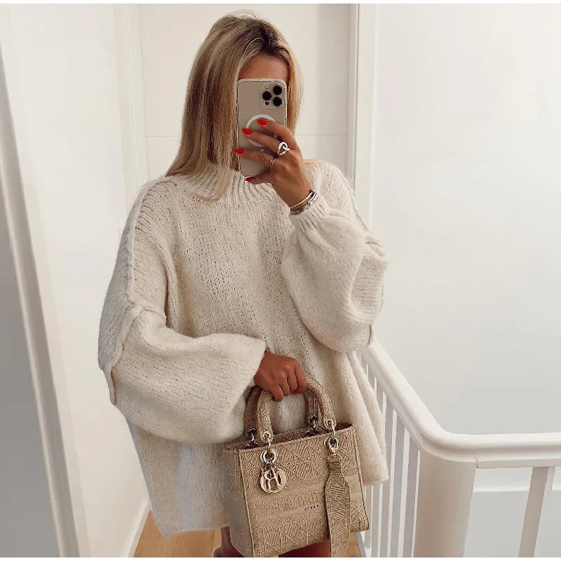 Heidi-Mode - Flauschiger Oversize Strickpullover
