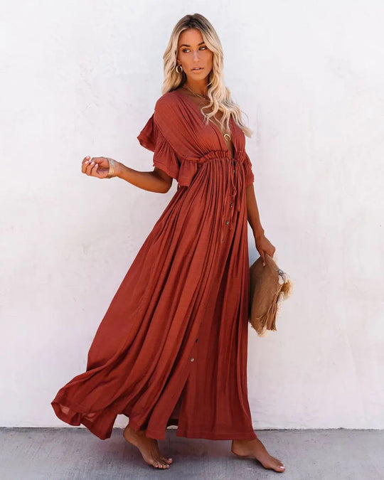 Heidi-Mode | Elegante Lange Strandkleid