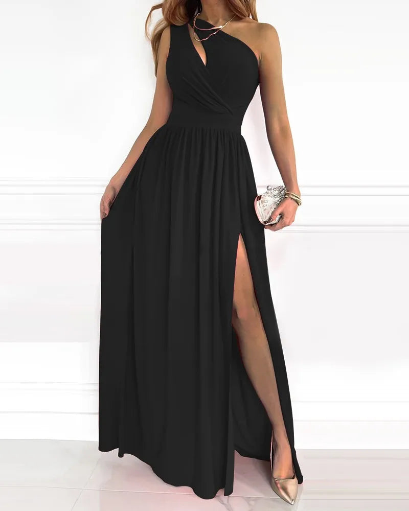 Elegante Maxikleid mit einem Schulter