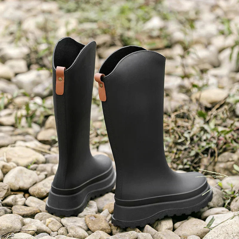 Heidi-Mode | Damen Regenstiefel hoch & wasserdicht mit Komfortsohle