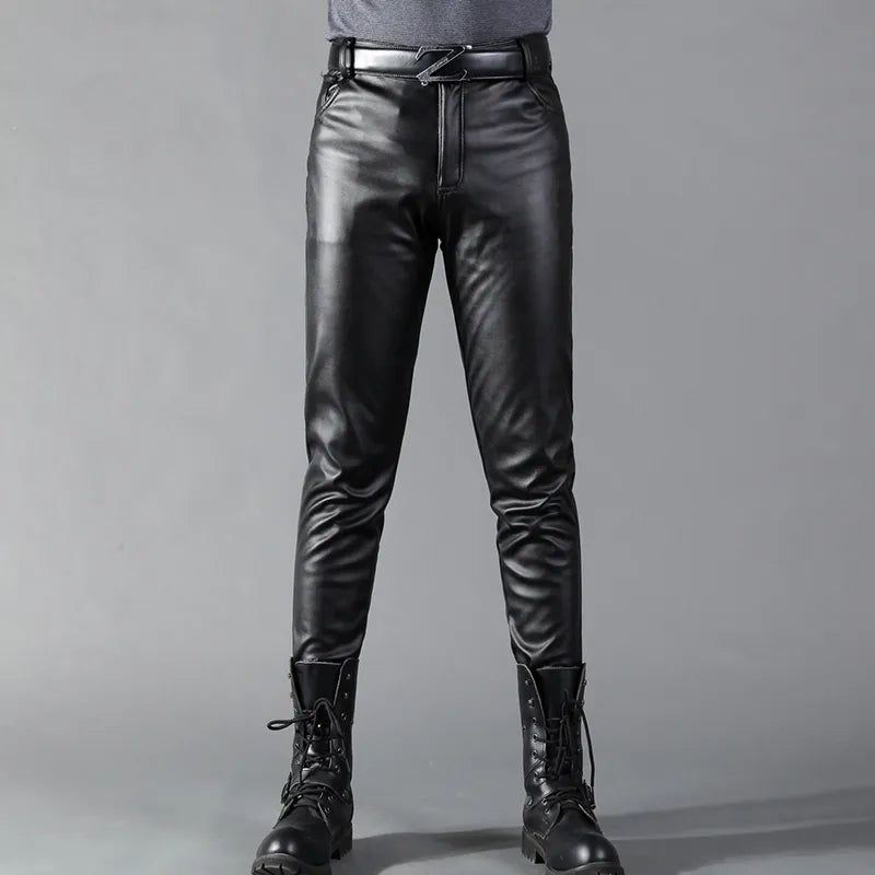 Mercury Skinny Stretch-Hose aus Kunstleder mit schmaler Passform