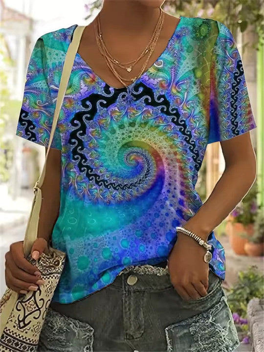 Heidi-Mode | V-Ausschnitt T-Shirt Damen