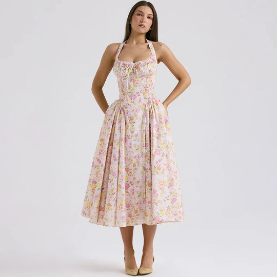 Heidi-Mode | Halter Urlaub Midi Kleider
