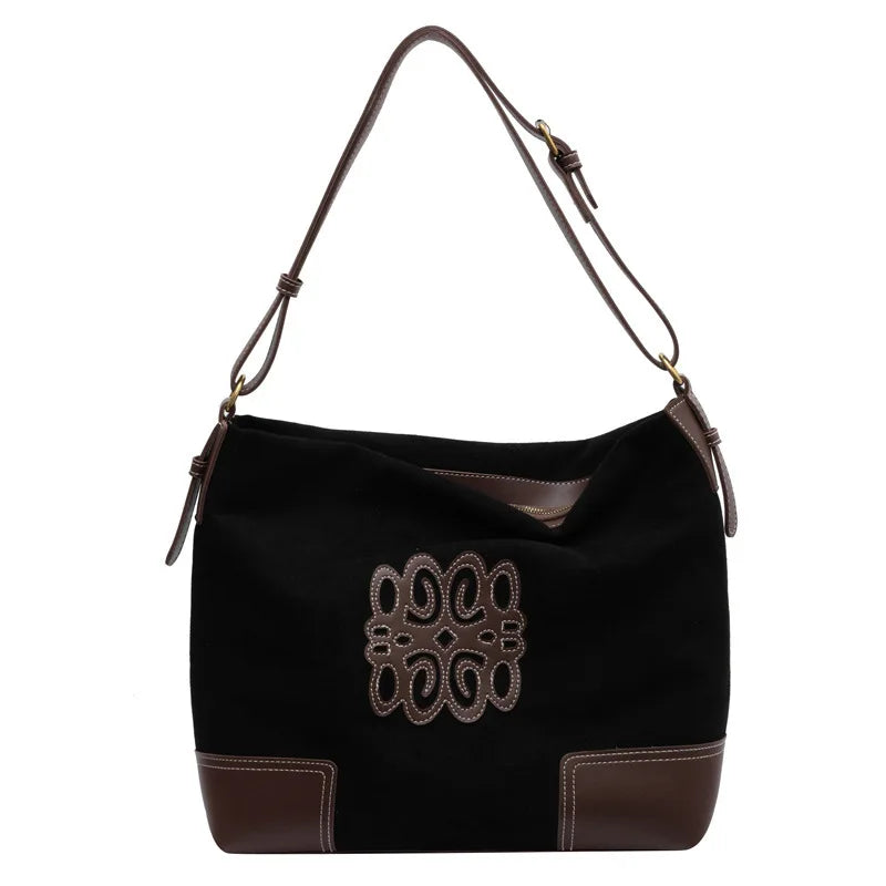 Heidi-Mode | Damen Luxus Marke Messenger Taschen Retro Braun Crossbody Tote Taschen Eimer Clutch Tasche Einkauf Große Kapazität Reisetasche