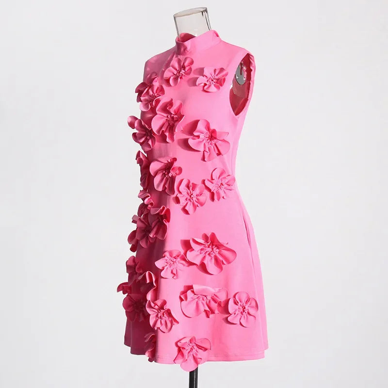 Heidi-Mode | Elegante Damenfreundliche Kurze Röcke Schwere Stickerei Verbindung Gürtel Kleid Damenmode Frühling Neuankunft Ärmelloses Kleid