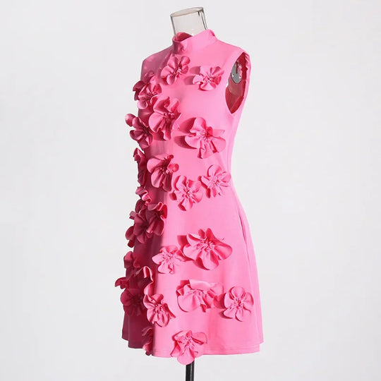 Heidi-Mode | Elegante Damenfreundliche Kurze Röcke Schwere Stickerei Verbindung Gürtel Kleid Damenmode Frühling Neuankunft Ärmelloses Kleid