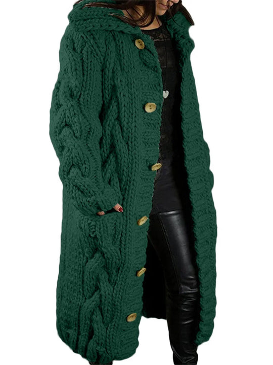Heidi-Mode | Gemütliche Strickjacke mit Kapuze für Damen