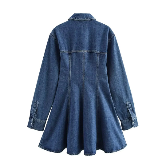 Heidi-Mode | Elegante Denim Kleid Damen Mode Fest Neu In Kurze Kleider Damenbekleidung Sommer Kleid Streetwear
