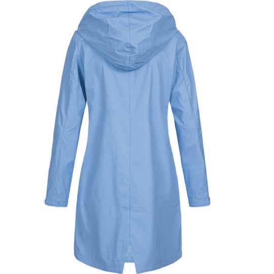 Heidi-Mode | Solide Regenjacke, Wasserdichter Outdoor-Mantel für Frauen, Perfekt für Herbst-/Winteraktivitäten