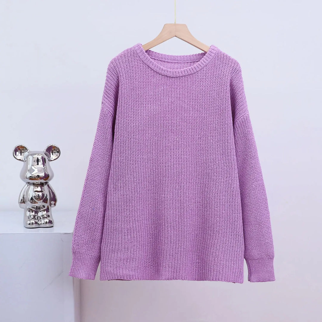 Heidi-Mode | Eleganter O-Hals Strickpullover