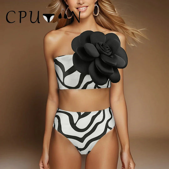 Heidi-Mode | Sexy Push-Up-Bikini-Set Hohe Taille Badeanzug Vintage Frauen Bademode Sommer Strandbekleidung Brasilianischer Biquini Bademode