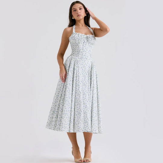 Heidi-Mode | Halter Urlaub Midi Kleider