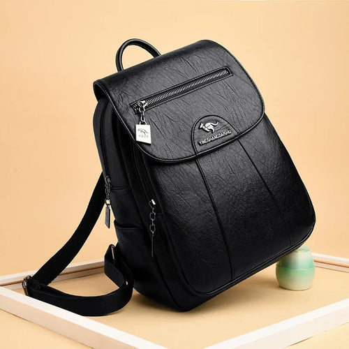 Heidi-Mode | Diebstahlsicherer Lederrucksack mit Großem Fassungsvermögen für Damen