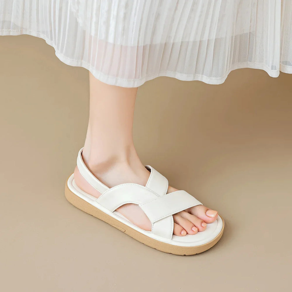 Heidi-Mode | Sommer Frauen'S Outdoor Flachsandalen Koreanischer Stil Einfache Mode Flache Schuhe Damen Freizeit Schuhe Größe