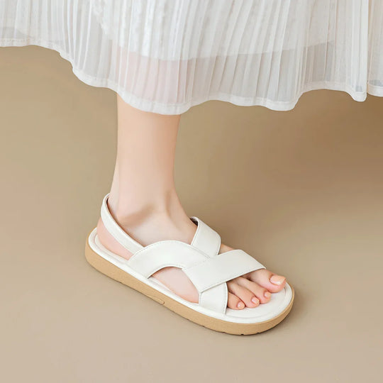 Heidi-Mode | Sommer Frauen'S Outdoor Flachsandalen Koreanischer Stil Einfache Mode Flache Schuhe Damen Freizeit Schuhe Größe