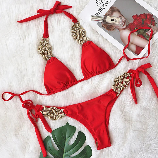 Heidi-Mode | Schwarze Sexye Bikinis Damen Badebekleidung Weiblicher Badeanzug Schwimmbekleidung Badebekleidung Brasilianisches Bikini Set Strandbekleidung Pool Badebekleidung