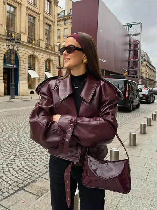 Heidi-Mode | Kurze Lederjacke