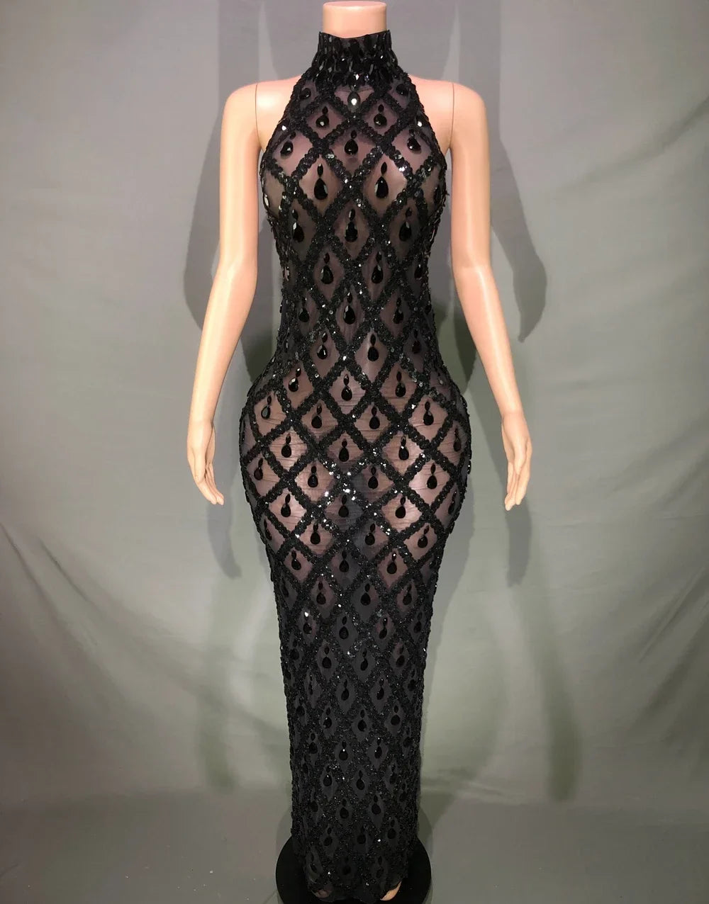 Heidi-Mode | Strass Netz Abend Ballkleid