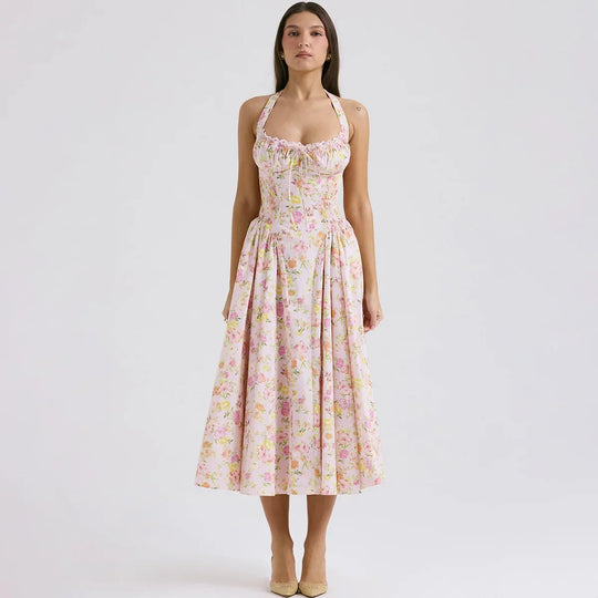 Heidi-Mode | Halter Urlaub Midi Kleider
