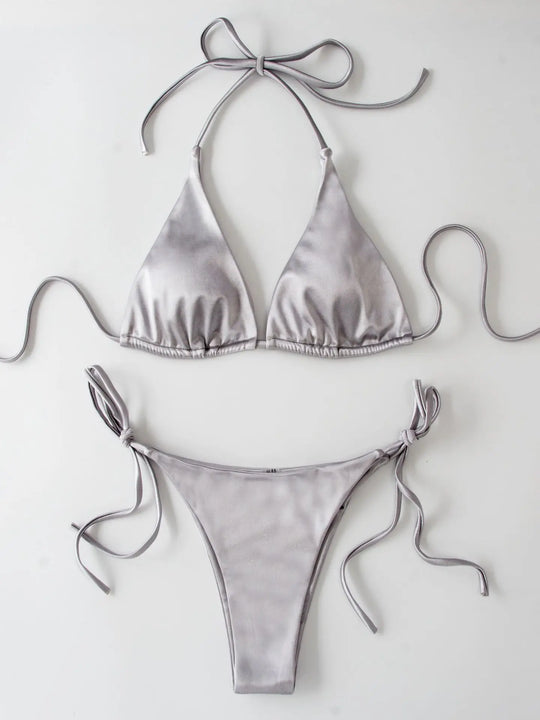 Heidi-Mode | Frauen Sexy Mikro Mini Bikini Thong Halter G String Bh Bikinis Set Badeanzug Rückenfrei Neu Badebekleidung Badeanzüge