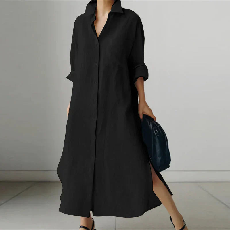 Modische leichte Hemdkleid