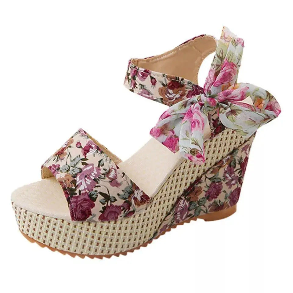 Heidi-Mode | Frauen Sandalen Schnürung Freizeit Frauen Wedges Absatz Frauen Sandalen Sommer Sandalen Fest Plattform Hohe Absätze Schuhe Frau