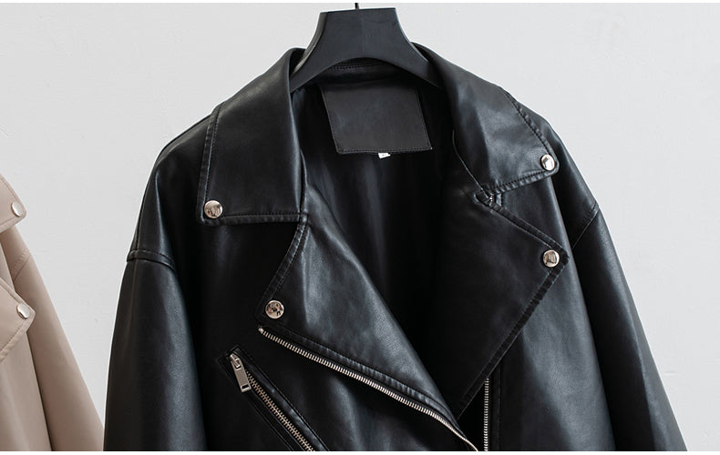 Heidi-Mode | PU-Leder Lange Moto Jacken mit Gürtel