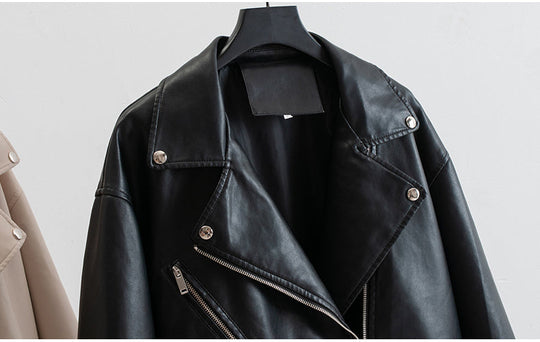 Heidi-Mode | PU-Leder Lange Moto Jacken mit Gürtel