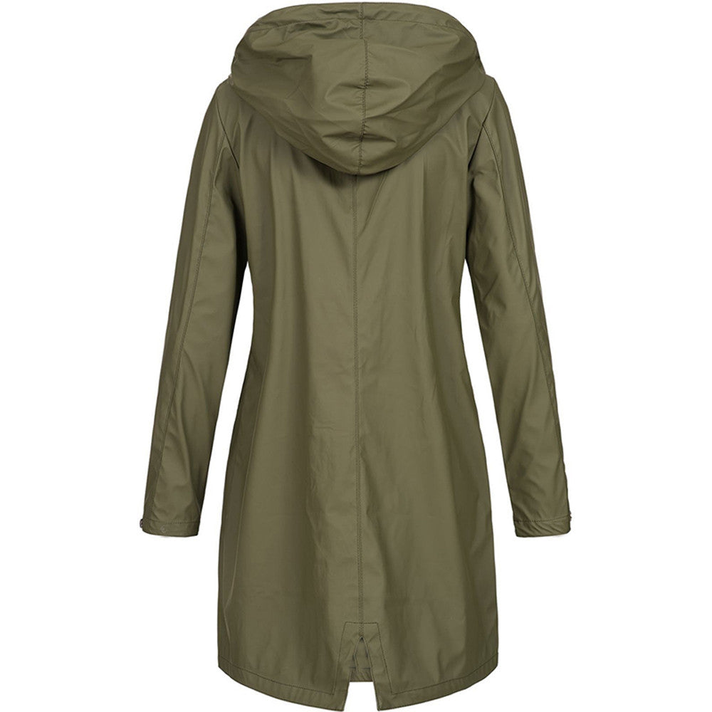 Heidi-Mode | Wasserdichte Outdoor Regenjacke mit Kapuze für Damen