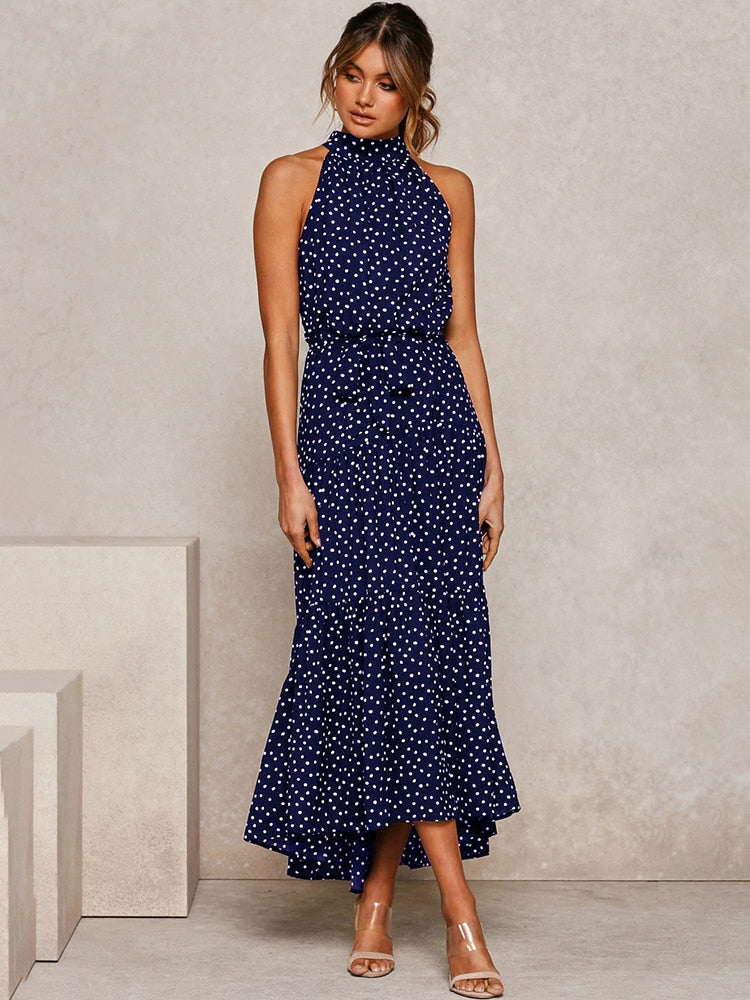 Sommerkleid mit Polka-Dot-Print