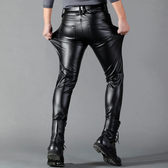 Mercury Skinny Stretch-Hose aus Kunstleder mit schmaler Passform