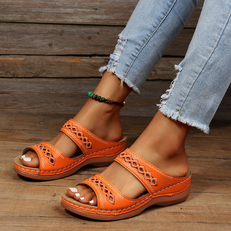 Heidi-Mode | Bequeme Damen Orthopädische Sandalen