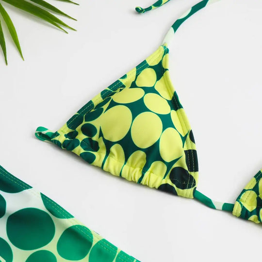 Heidi-Mode | Dot Prin Bikini, Mini Rock, Kopfbedeckung 4 Stück Satzs